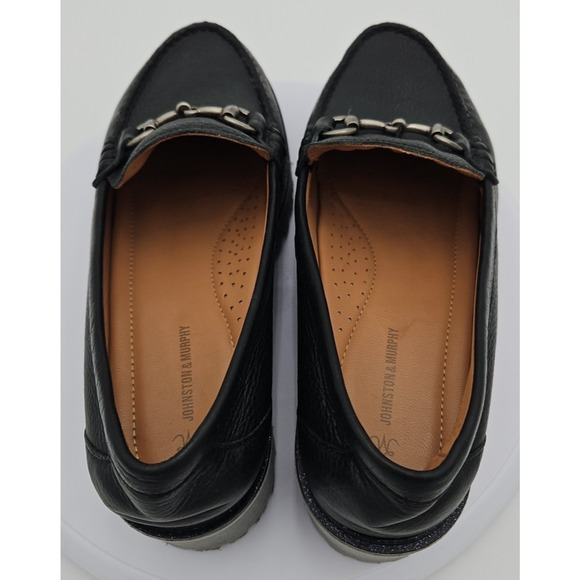 Johnston & Murphy Emmalyn Bit Loafer Black Leather Lug Sole Comfort Womes Sz 8.5 - Picture 5 of 16